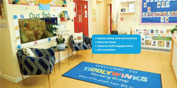 Assess safety and environment Meet the team Observe staff engagements Ask questions